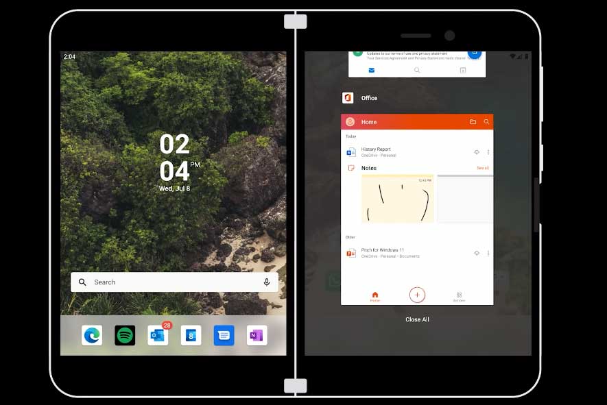 , Surface Duo: Ένα tour στο Android UI της συσκευής