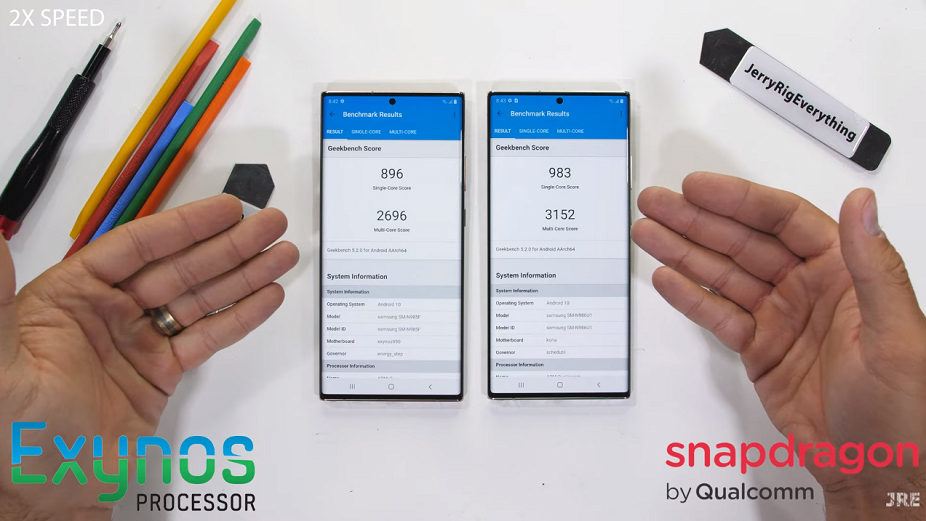 , Samsung Galaxy Note 20 Ultra: Exynos εναντίον Snapdragon σε νέο βίντεο