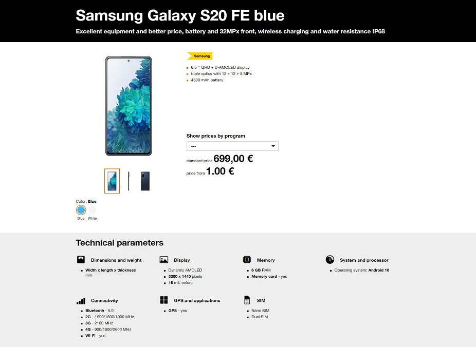 , Samsung Galaxy S20 FE: Οι πρώτες live φωτογραφίες και η τιμή του