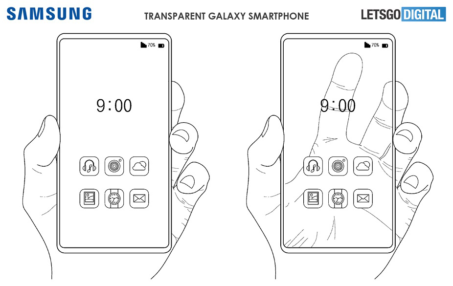 , Νέα πατέντα της Samsung για διάφανο smartphone