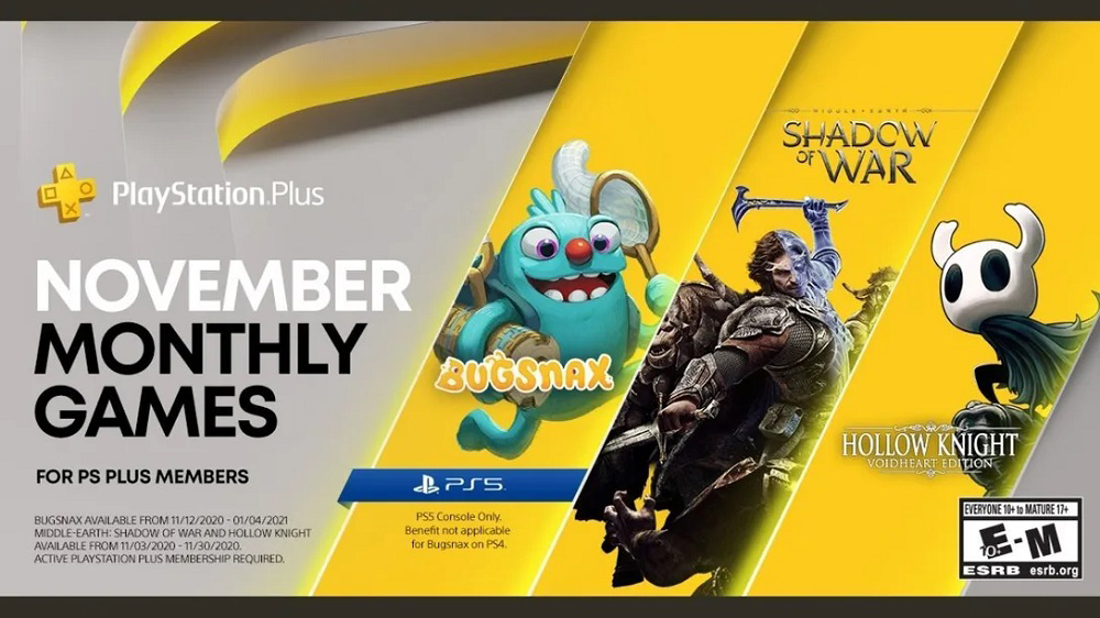PlayStation Plus, PlayStation Plus: Τα δωρεάν παιχνίδια του Νοεμβρίου