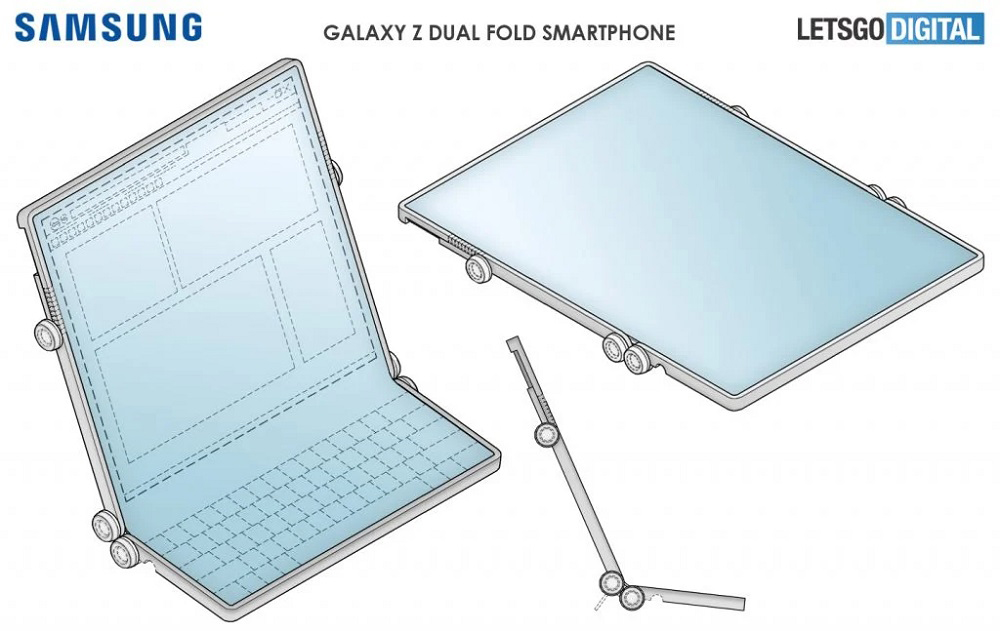 foldable, Περίεργη πατέντα της Samsung για smartphone με διπλή foldable οθόνη