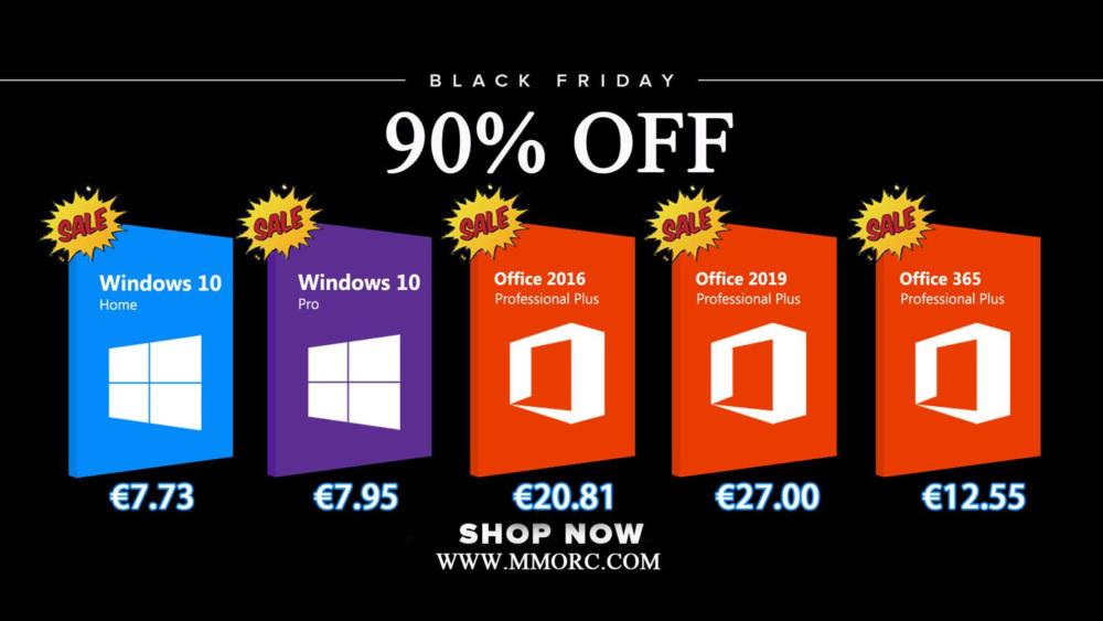 , Black Friday σε δημοφιλές λογισμικό Windows 10 από 7.95 ευρώ και Office 2016 Pro από 20.81 ευρώ