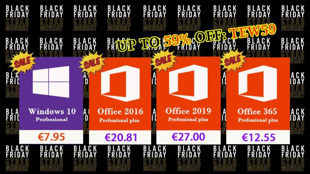 , Black Friday από σήμερα σε δημοφιλές λογισμικό Windows και Office Pro