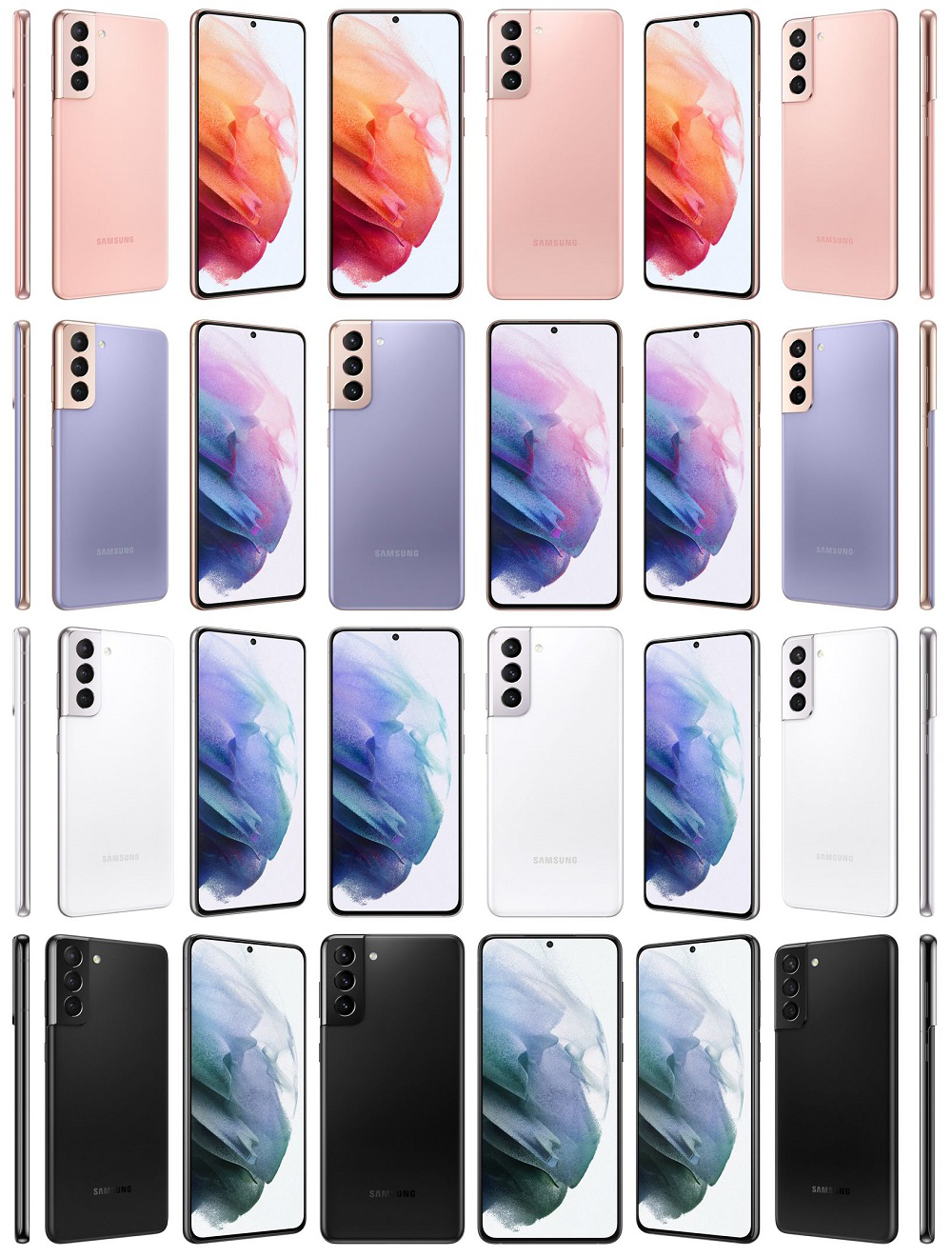 Samsung Galaxy S21, Samsung Galaxy S21: Όλα τα smartphone της σειράς σε όλα τα χρώματα [renders]