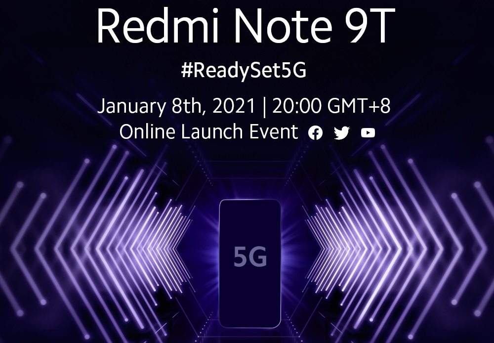 Redmi Note 9T, Redmi Note 9T: Έρχεται στις 8 Ιανουαρίου με 5G και τριπλή κάμερα