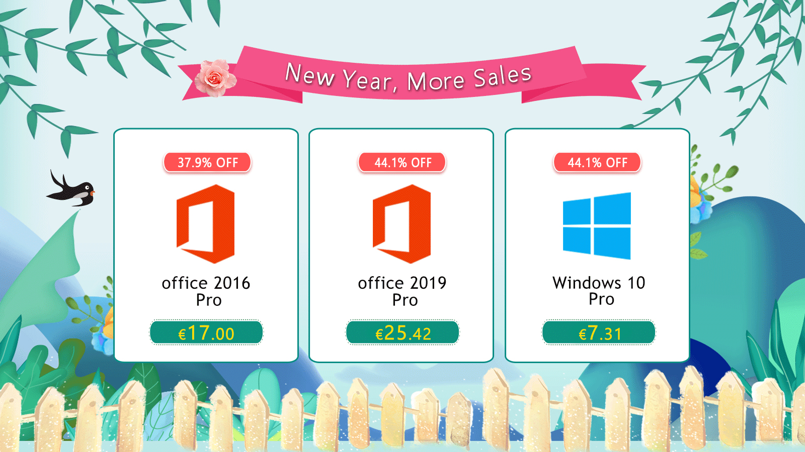, Αποκτήστε δημοφιλές λογισμικό Windows 10 Pro με €7.31 και Office 2016 Pro με €17