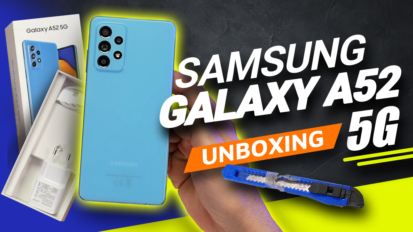 , Samsung Galaxy A52 5G: Unboxing στο χρώμα Awesome Blue