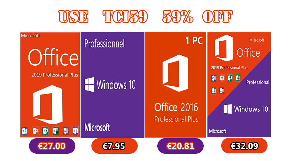 , Αποκτήστε Windows 10 Pro με €7.95 και Office 2016 Pro με €20.81