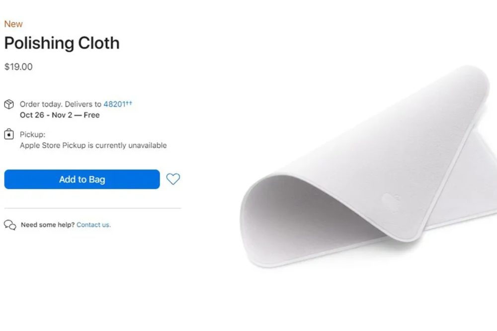 , Apple: Πουλάει ένα κομμάτι ύφασμα για το καθάρισμα των συσκευών έναντι 19$