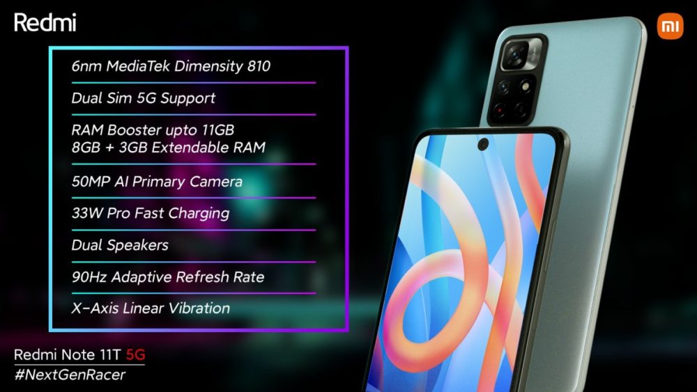, Redmi Note 11T 5G: Κυκλοφορεί στην Ινδία με Dimensity 810 και φόρτιση 33W