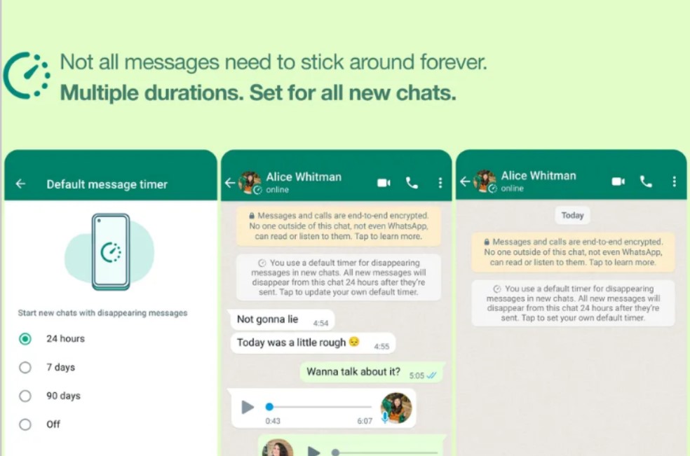 , Το WhatsApp σάς επιτρέπει τώρα να ρυθμίσετε όλες τις συνομιλίες σας να εξαφανίζονται από προεπιλογή