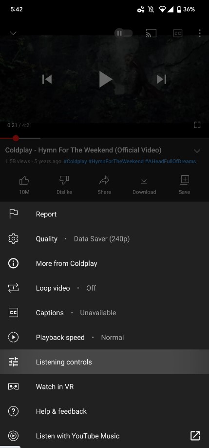 , YouTube Premium σε Android και iOS: αποκτά μια νέα λειτουργία “Στοιχεία ελέγχου ακρόασης”