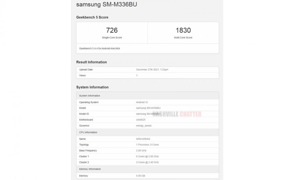 , Samsung Galaxy M33 5G: Στο Geekbench με Exynos 1200 SoC, μπαταρία 6.000 mAh