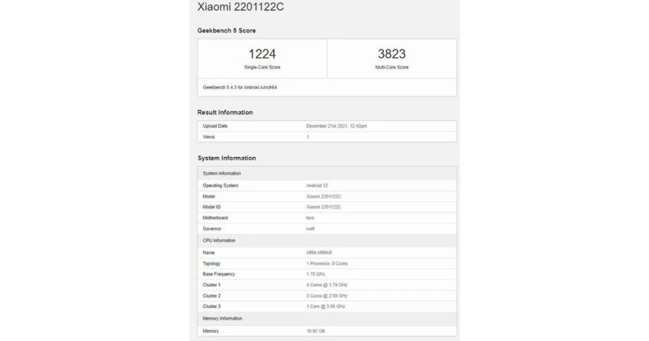, Xiaomi 12 Pro με Snapdragon 8 Gen 1: Έκανε την εμφάνισή του στο Geekbench