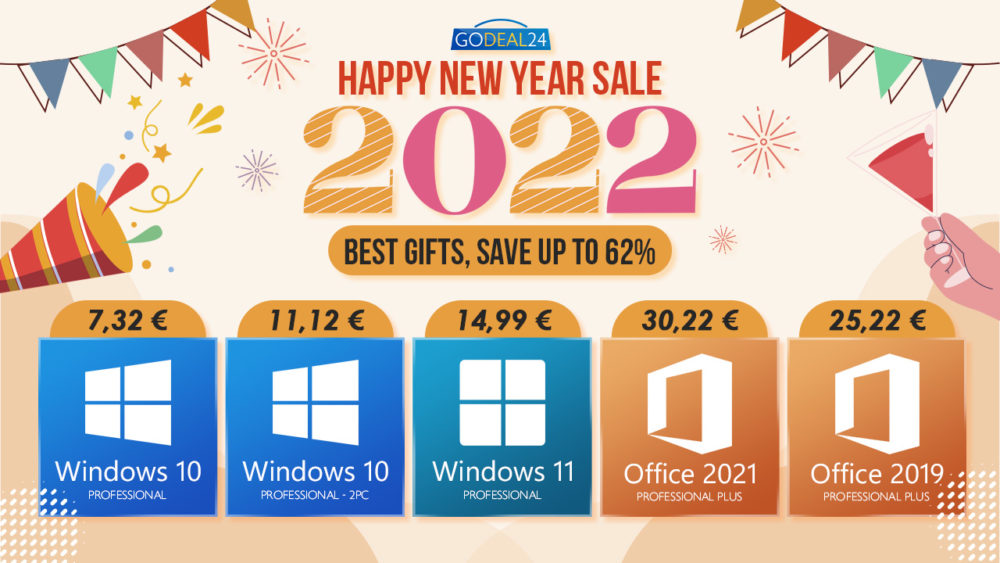 , Godeal24 2022 New Year Sale: Αποκτήστε δημοφικές λογισμικό όπως Office 2021 Professional Plus με 30€
