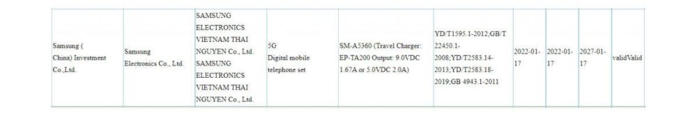 galaxy a53, Samsung Galaxy A53 5G: Πιστοποιείται με φορτιστή 15W