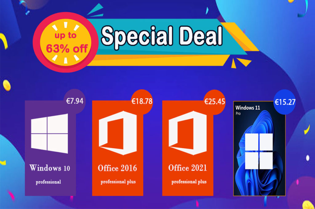 , Software Special Deal: Windows 11 Pro με €15.27, Office 2021 Pro με €25.45