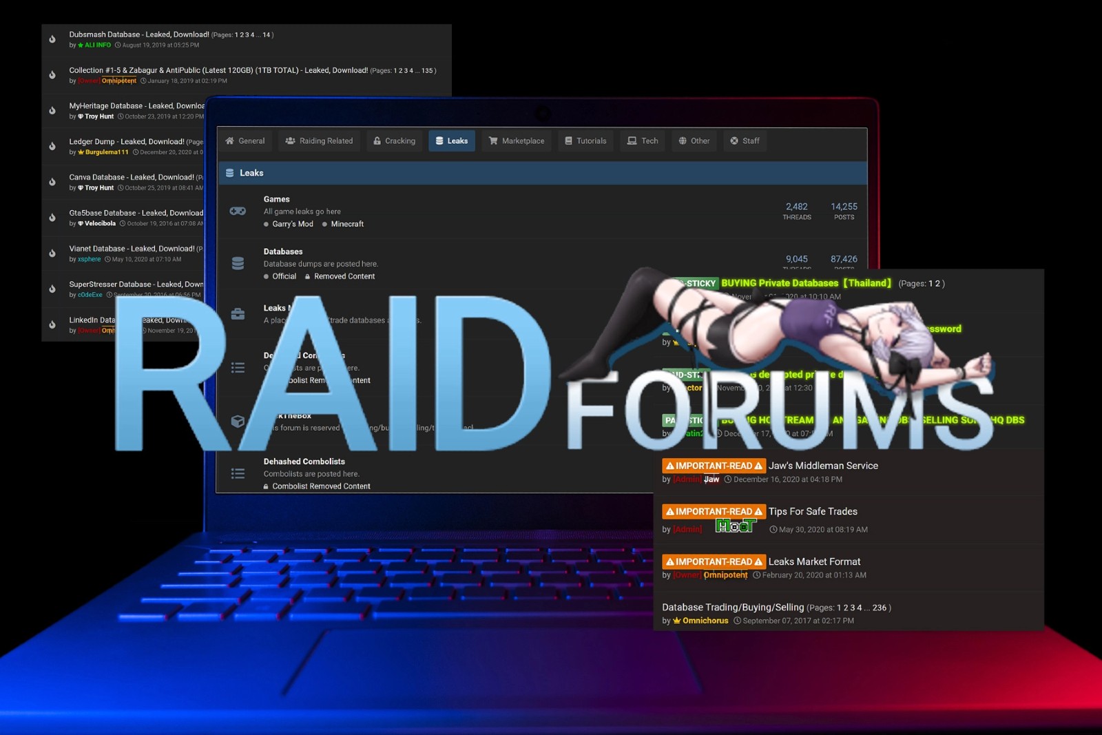 Raidforums, Οι ΗΠΑ κλείνουν το Raidforums, ένα από τα πιο γνωστά hacking site