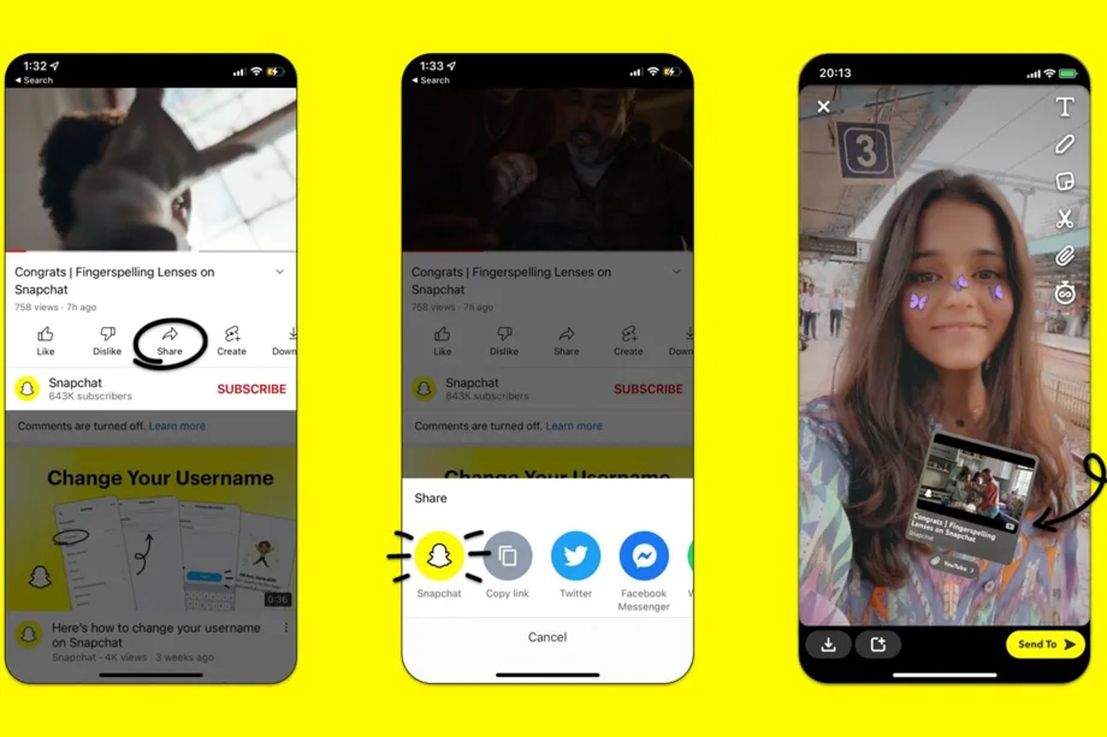 Snapchat, Snapchat: Πλέον μπορείτε να μοιράζεστε βίντεο από το YouTube σαν sticker στο snap σας