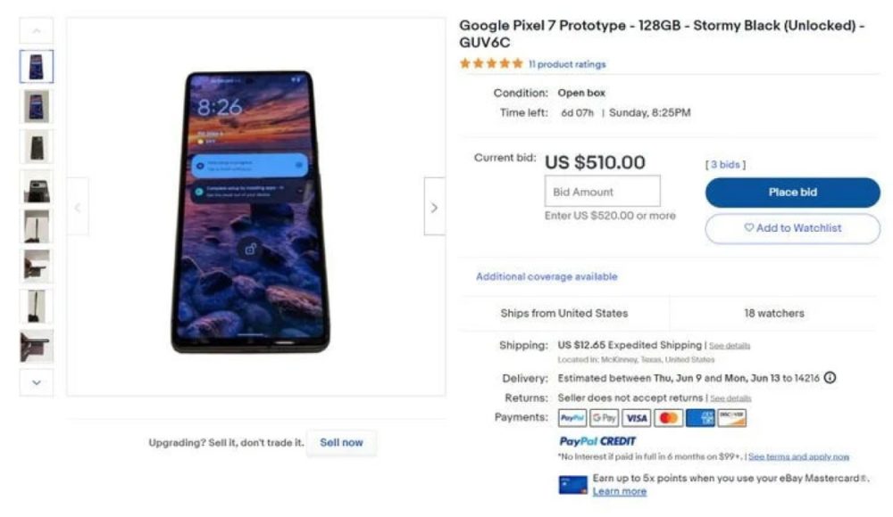 google pixel 7, Πρωτότυπο Google Pixel 7 βρέθηκε καταχωρημένο σε eBay και Facebook Marketplace
