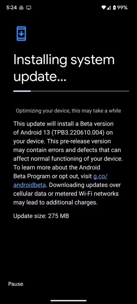 Android 13, Android 13 Beta 3.2: correções de bugs
