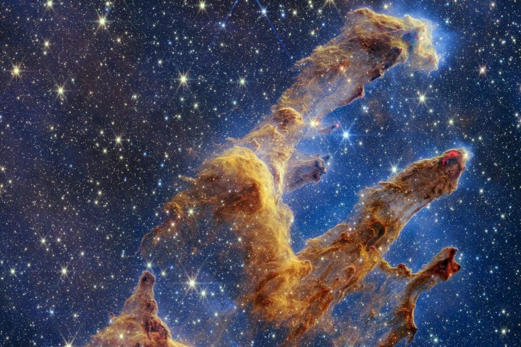 james webb, Το τηλεσκόπιο James Webb καταγράφει με εντυπωσιακό τρόπο τις Στήλες της Δημιουργίας