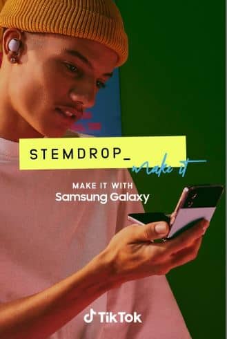 tiktok stemdrop, Συνεργασία Samsung – TikTok για το εργαλείο μουσικής συνεργασίας StemDrop