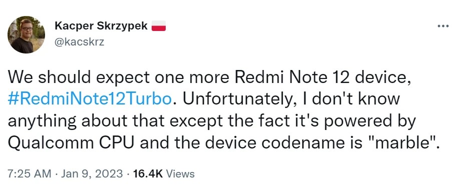 redmi note 12 turbo, H Redmi ίσως κυκλοφορήσει ένα μοντέλο Note 12 Turbo