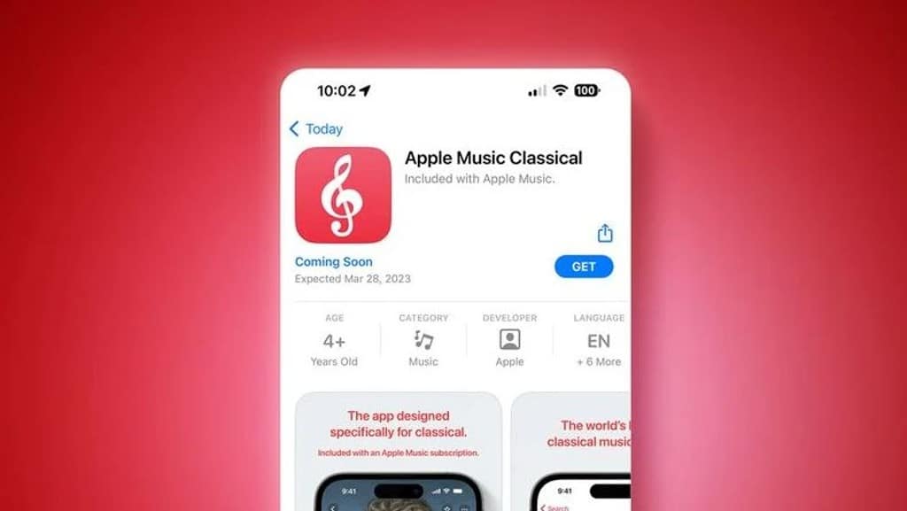 Apple Music Classical, Apple Music Classical: Διαθέσιμο για λήψη στο App Store