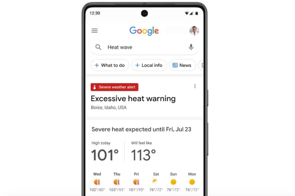 Google, Google: Σχεδιάζει να μοιράζει ειδοποιήσεις θερμότητας στην Αναζήτηση