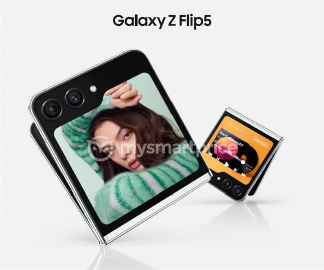 Samsung Galaxy Z Flip 5, Samsung Galaxy Z Flip 5: Διέρρευσε επίσημη προωθητική εικόνα