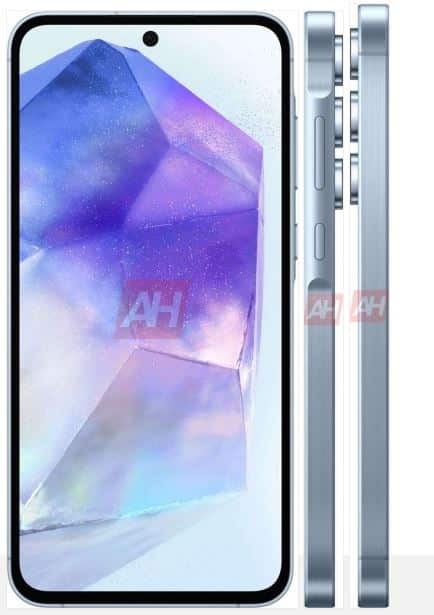 Samsung Galaxy A55, Samsung Galaxy A55: Επίσημα render δείχνουν το μεταλλικό σκελετό
