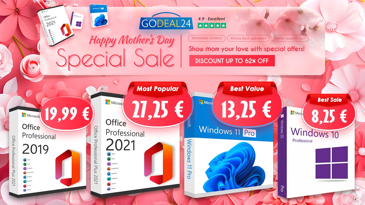 Δωρεάν κλειδιά Windows 11, Godeal24 Γιορτή της Μητέρας: Αποκτήστε Office 2021 Pro για πάντα με μόνο 27.25€!