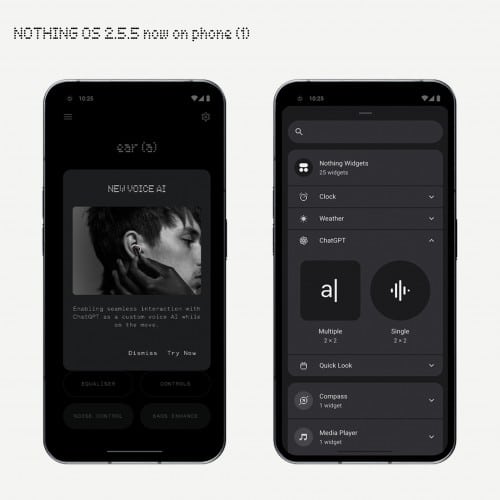 Nothing Phone (1), Nothing Phone (1): Ενημερώνεται σε Nothing OS 2.5.5 με ενσωμάτωση ChatGPT