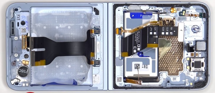 Samsung Galaxy Z Flip6, Samsung Galaxy Z Flip6: Teardown βίντεο αποκαλύπτει τις μεγαλύτερες μπαταρίες και το νέο θάλαμο ατμού