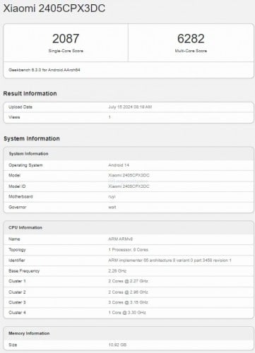 Xiaomi Mix Flip: Passes Geekbench with SD 8 Gen 3