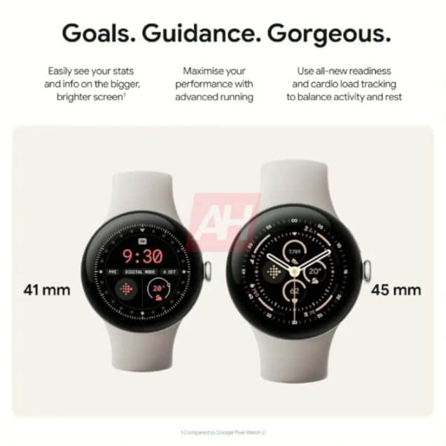 Google Pixel Watch 3, Google Pixel Watch 3: Αυτές είναι οι βασικές προδιαγραφές και τα μεγέθη