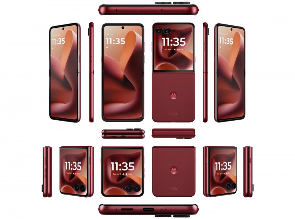Motorola Razr 60 Ultra, Motorola Razr 60 Ultra: Renders που διέρρευσαν το δείχνουν σε απίθανο κόκκινο χρώμα