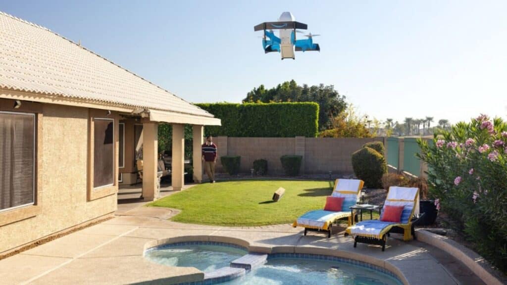 Amazon, Η Amazon παραδίδει iPhone και Galaxy smartphones με drones στις ΗΠΑ