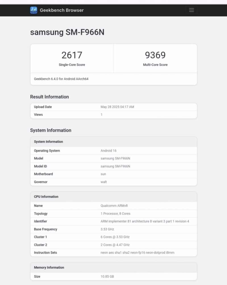 Samsung Galaxy Z Fold7