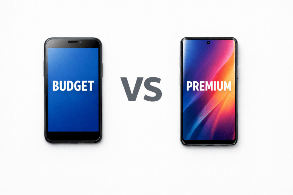 &phi;&theta;&eta;&nu;ό vs &alpha;&kappa;&rho;&iota;&beta;ό Android smartphone