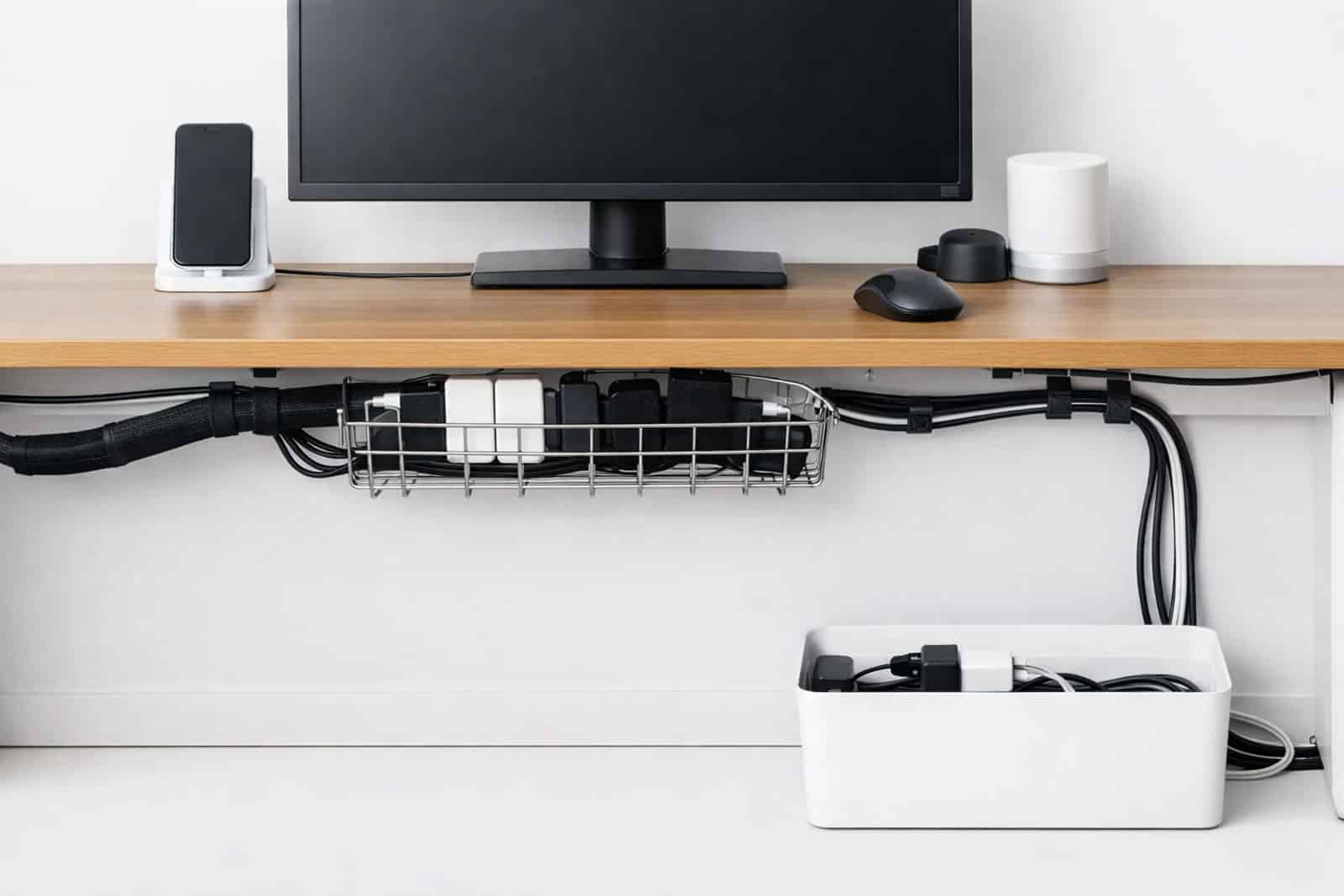 Πώς να οργανώσετε τα καλώδια πίσω από το γραφείο σας και να εξαφανίσετε το χάος