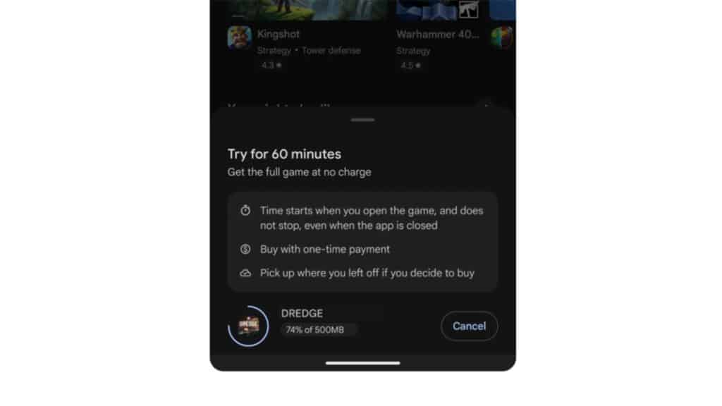 Google Play Game Trials