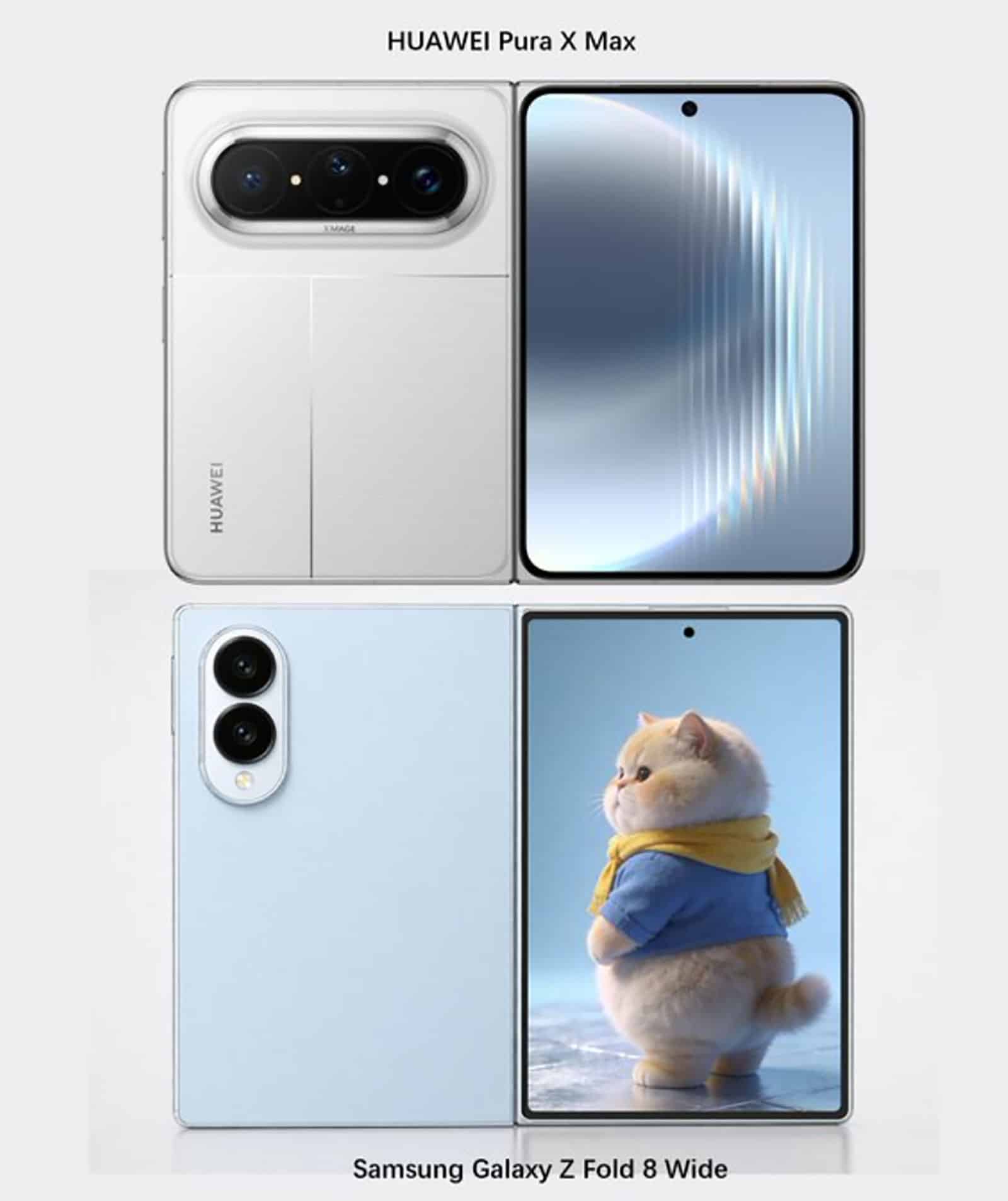 Huawei Pura X vs Galaxy Z Fold Wide