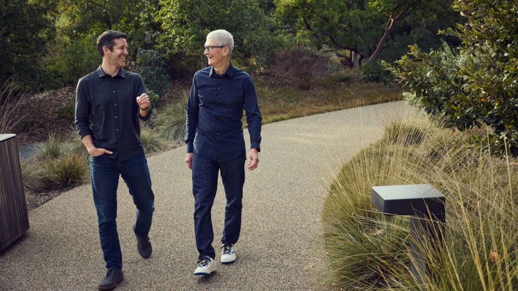 John Ternus with Tim Cook