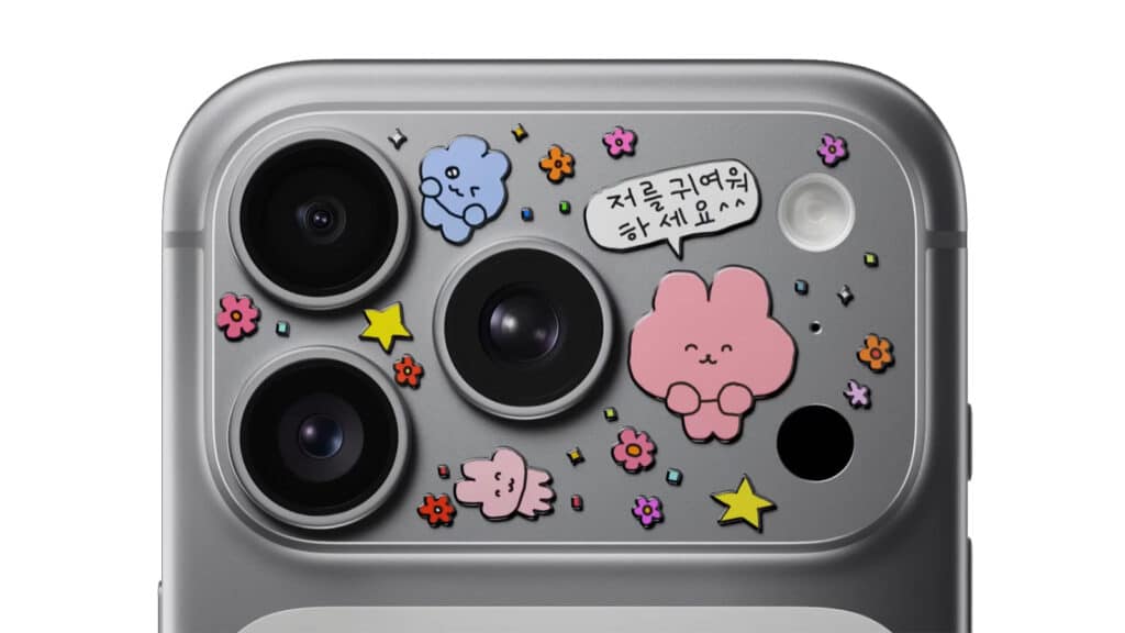 iPhone 17 Pro with stickers - Apple ad