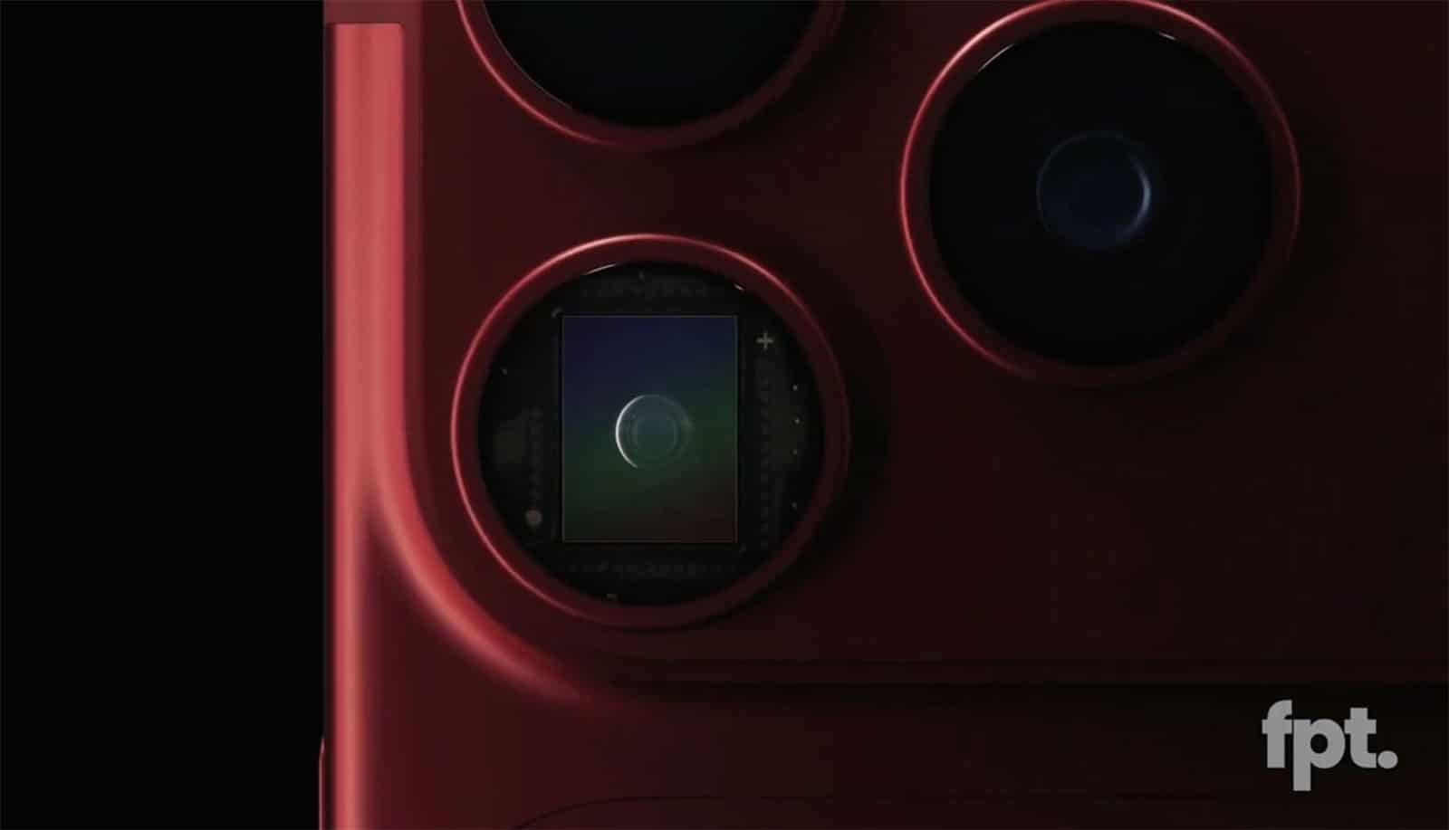 iPhone 18 Pro camera closeup render