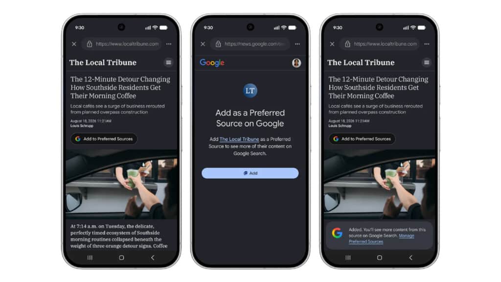 Google Discover news