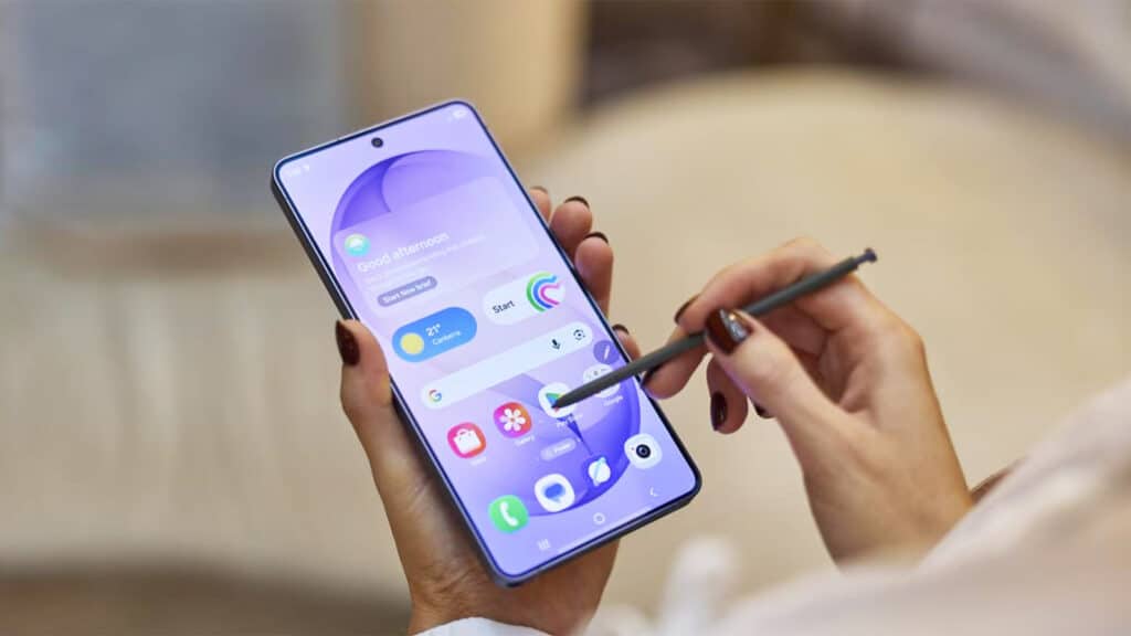 Samsung Galaxy home screen